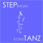 Das Logo des STEPraums in KonsTANZ mit blauer Hintergrundfarbe